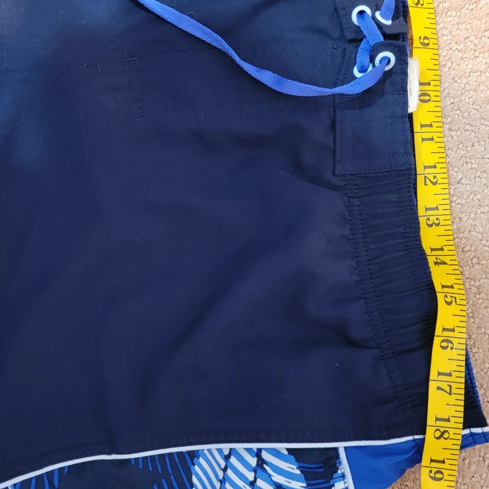 Vintage Nike‎ Silver 90s Label Swim Board Shorts Trunks Blue Mens Size XL